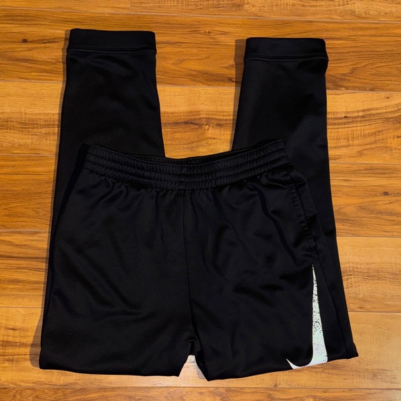 Nike Black Youth Sweatpants Joggers with White Swoosh - Youth X-Large - Picture 4 of 5